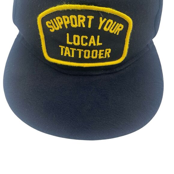 Dixxon Flannel Co Hat Snapback Black Support Your Local Tattoer Patch Tattoo - Picture 2 of 7